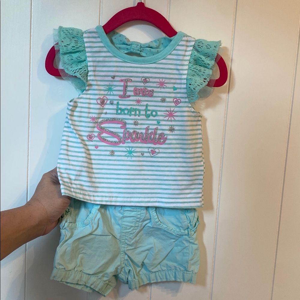 Darling Aqua and Pink Kids Matching Set
